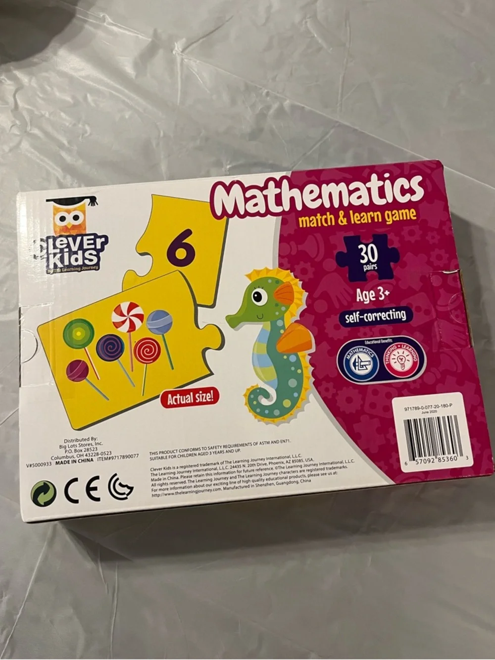 NEW Clever Kids Mathematics Match & Learn Game